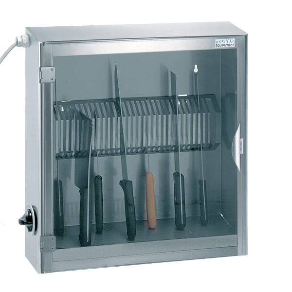armoire de stérilisation 1 porte 20 couteaux avec grille en tôle découpée
