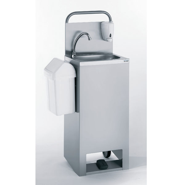 Lave mains inox avec dosseret eau chaude eau froide